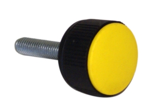 CLM2 _ “CONTACT” Round Knob Base with Threaded Stud + Coloured Cap