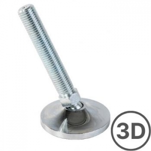 EM _ Zinc Plated Articulated Foot  1000 kg