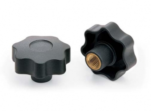 V7NC _ Nylon Star Knob with 7 Points and Threaded  Blind Insert