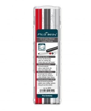 6045_Pica BIG Dry Refill Leads Mix &quot;FOR ALL&quot; - Graphite 2B, White, Red