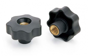 V7NBP _ Nylon Star Knob with 7 Points and Threaded Through-Insert