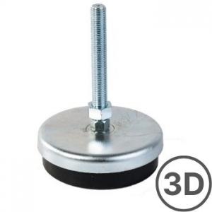 THO _ Antivibration Zinc-plated Mount with Revolving Spindle