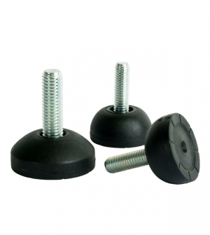 EG - EGX_TPE Fixed Foot with Zinc Plated or Stainless Steel (AISI304) Stud