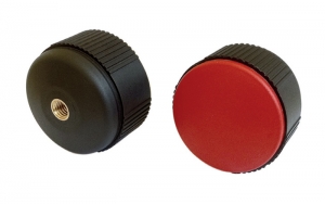 CLB2 _ “CONTACT” Round Knob with Threaded Blind Insert + Coloured Cap