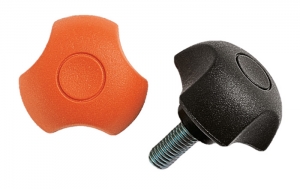 CLAM - CLM _ 3 Lobe Knob with Threaded Stud